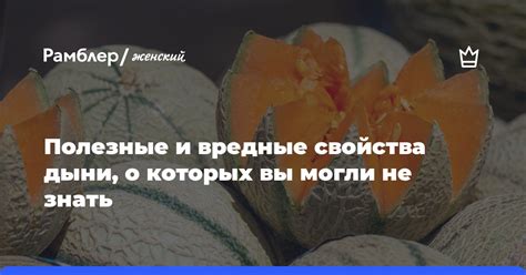 Антиоксидантные свойства дыни