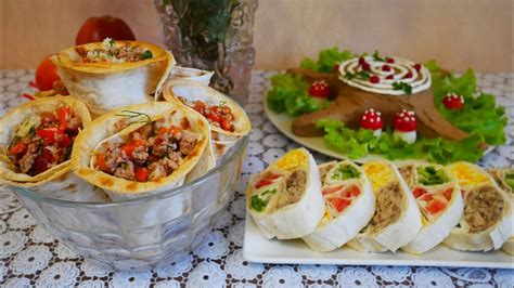 Вкусные закуски с фаршем