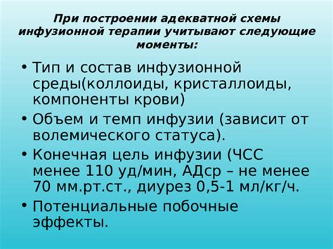 Возможные осложнения и побочные эффекты инфузионной терапии