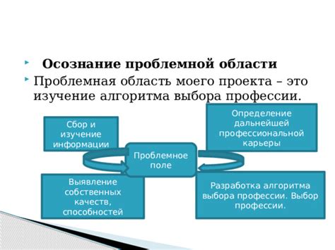 Выбор профессиональной области и потока