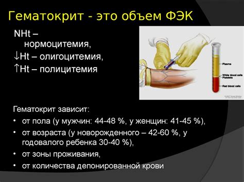 Диагностика пониженного гематокрита крови у женщины