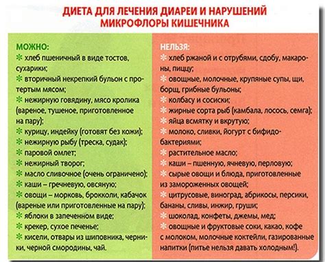 Диета при длительном поносе