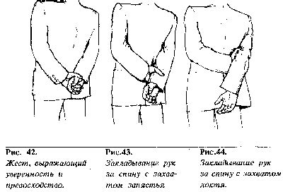 Значение жеста: руки за спиной