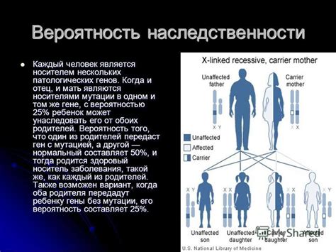 Значимость наследственности от обоих родителей