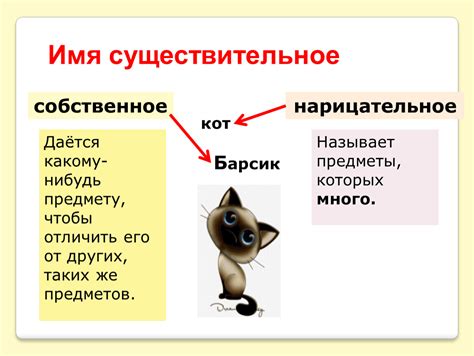 Имя собственное и нарицательное в 4 классе