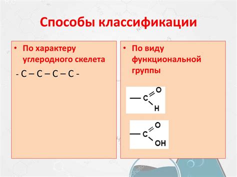 Использование валентности углерода для классификации органических соединений