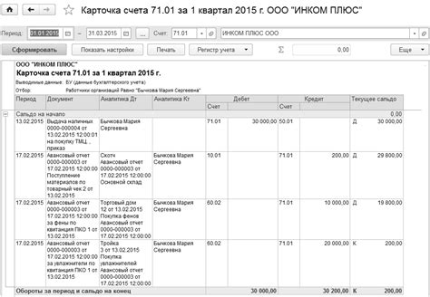 Использование карточки 51 счета