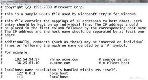 Как добавить Rhino Acme com в файл hosts