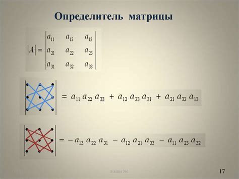 Критерии, описывающие нулевое значение определителя матрицы