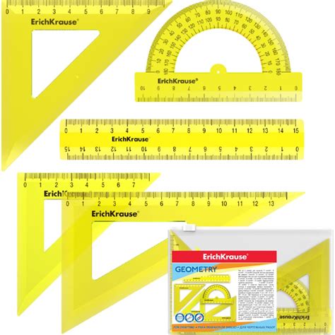 Линейка и геометрический набор