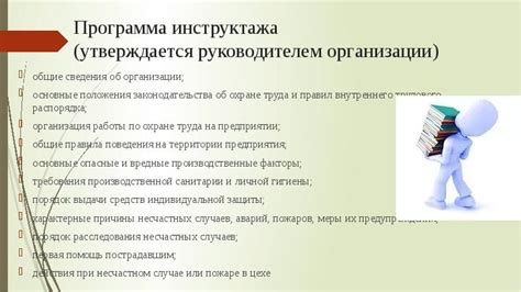 Общие положения инструктажа