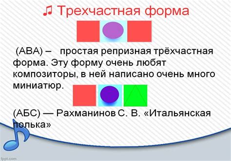 Определение и особенности трехчастной формы