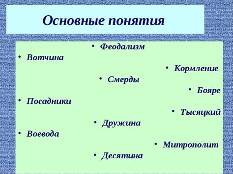 Определение понятия "вотчина" и его основные черты