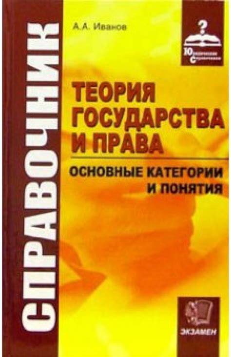 Основные понятия теории государства и права