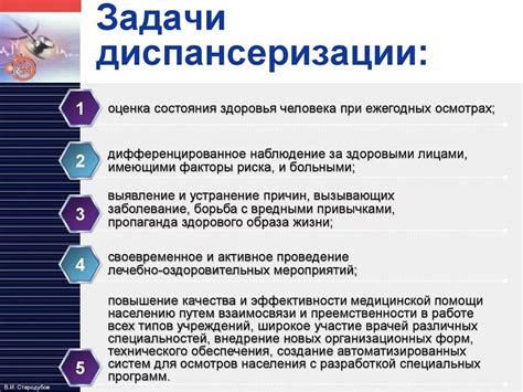 Основные преимущества диспансеризации