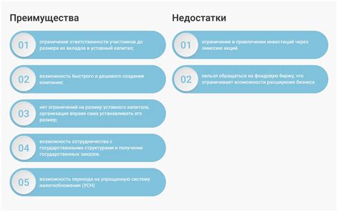 Основные преимущества и особенности ООО