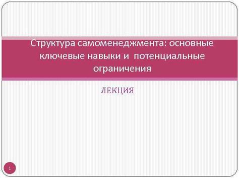 Потенциальные проблемы и ограничения