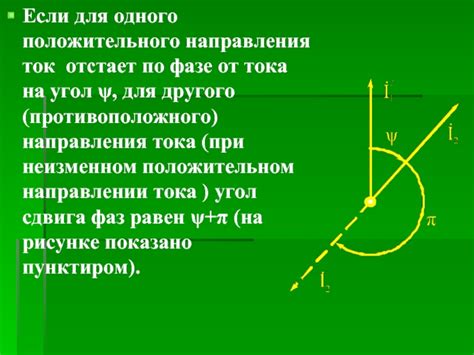 Правила определения положительного направления тока