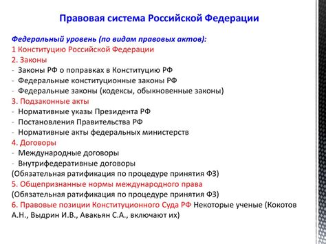 Правовые акты правительства Российской Федерации