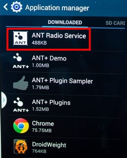 Приложение Ant Radio Service на андроид