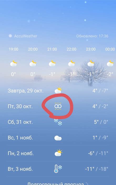 Прогноз погоды с символом бесконечности: что делать?