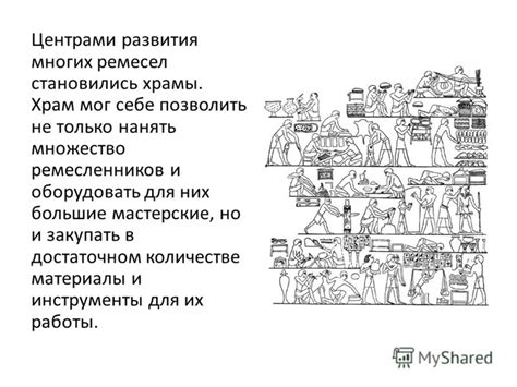 Продукция ремесленников и их влияние на экономику Египта