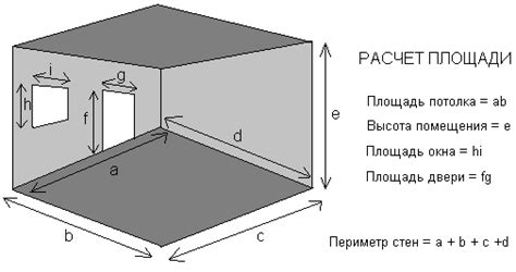 Размер и площадь помещения