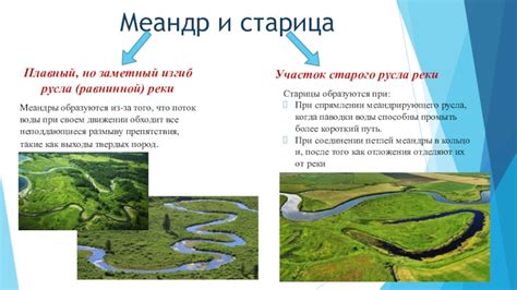 Разница в морфологии русла горной и равнинной реки