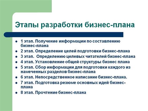 Разработка бизнес-плана и финансовых расчетов