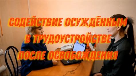 Содействие в трудоустройстве после освобождения