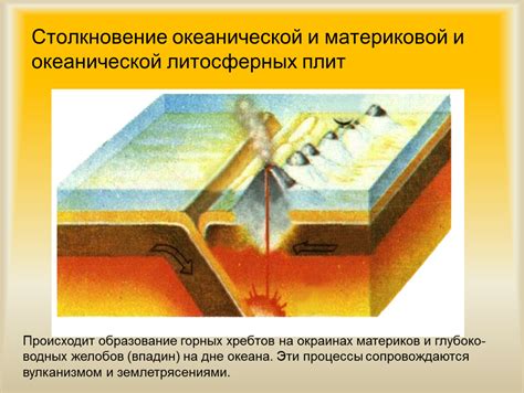 Сущность столкновения материковых литосферных плит