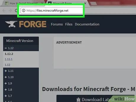 Установите последнюю версию Minecraft Forge