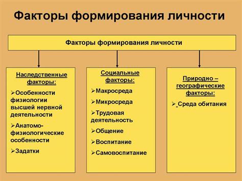 Факторы, влияющие на формирование личности