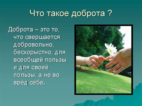 Что такое доброта?