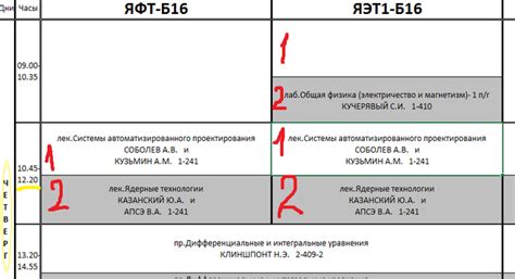 Что такое знаменатель расписания университета?