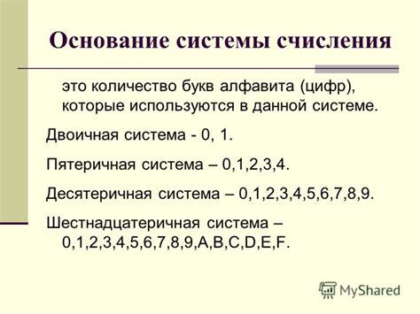 Что такое основание системы счисления?